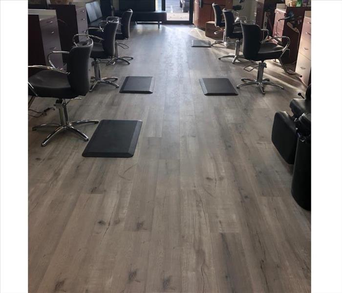 fixed grey floors in hair salon