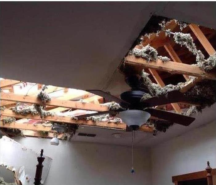 SServpro of Duluth (770) 622-9411. Image of collapsed ceiling.